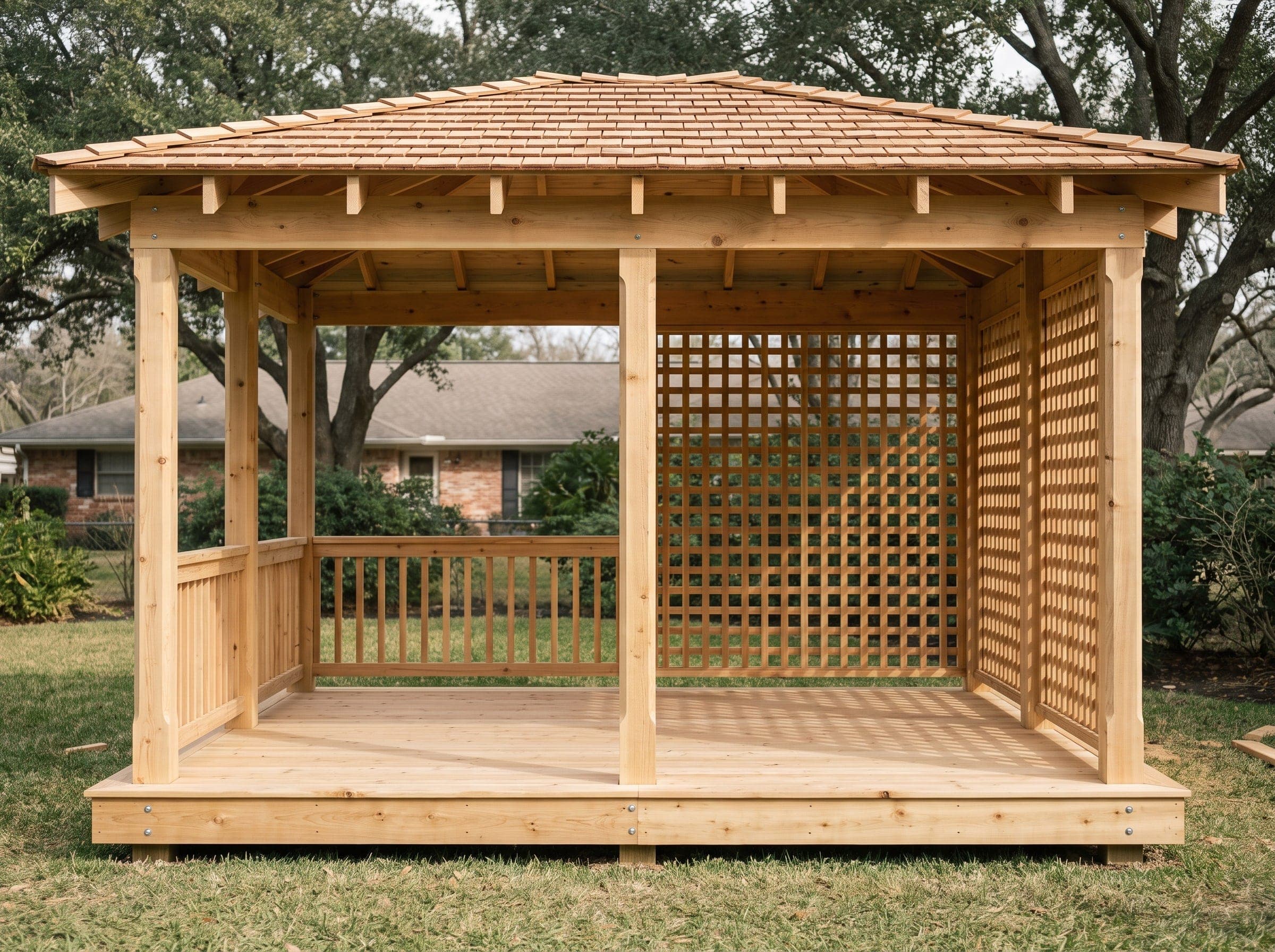 Decks, Gazebos and Trellises installed by Johnson Fence in Texas